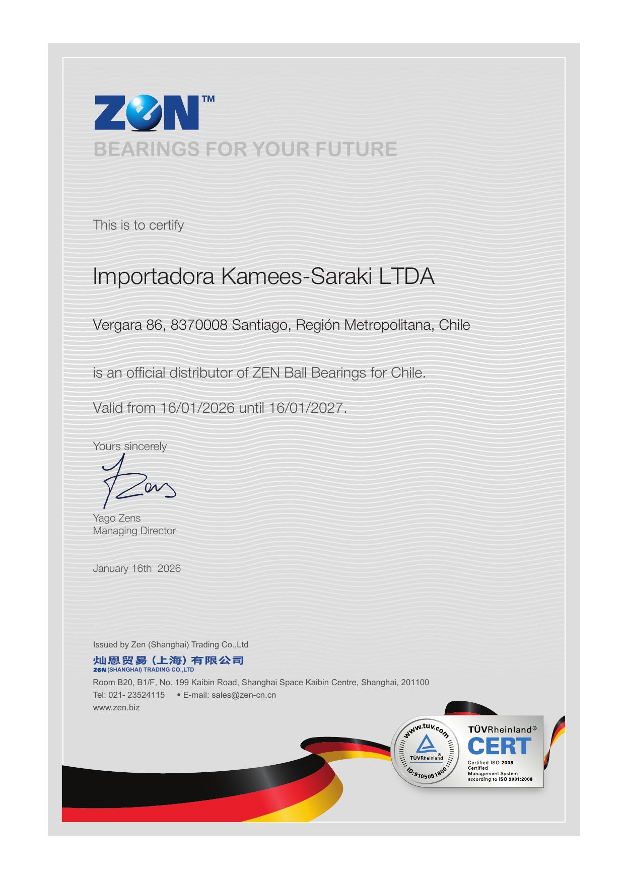 Certificado ZEN